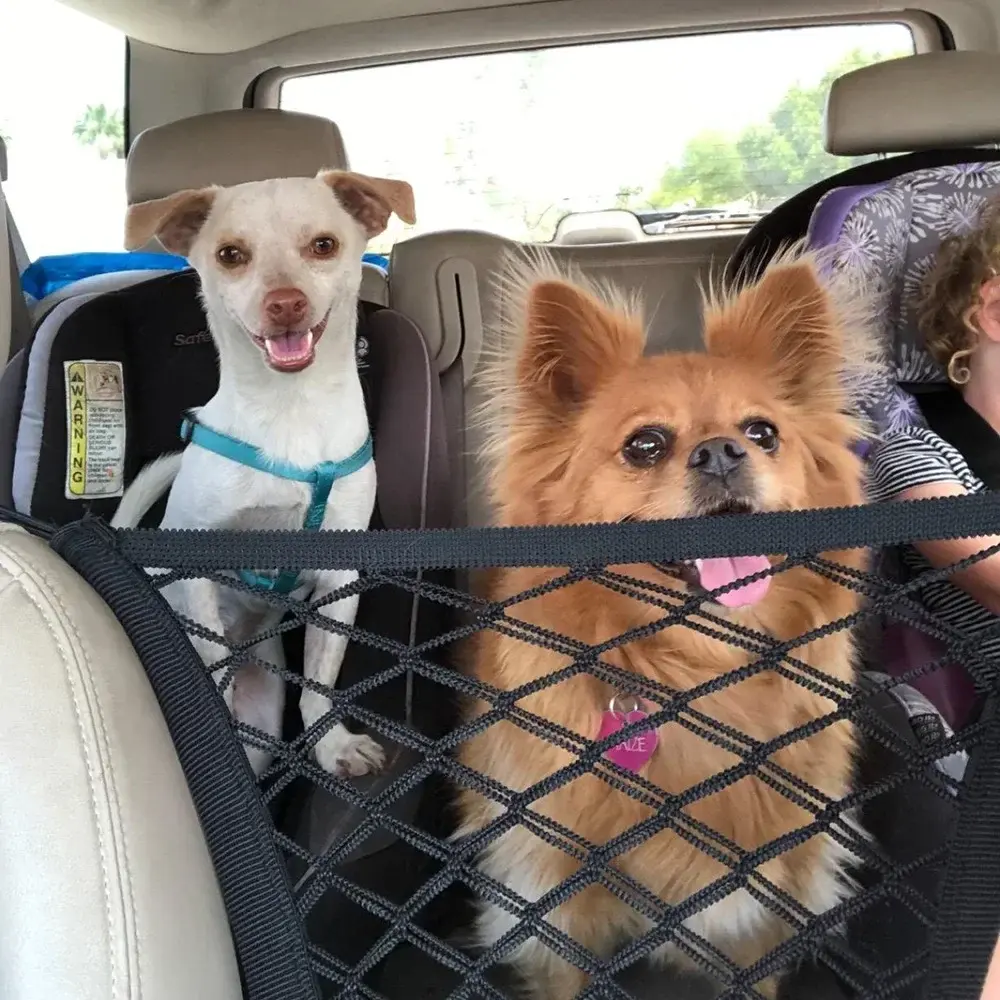 Dog Seat Fences Pet Protection Net Safety Storage Bag Pet Mesh Travel Isolation Back Seat Safety Barrier Puppy Car Accessories