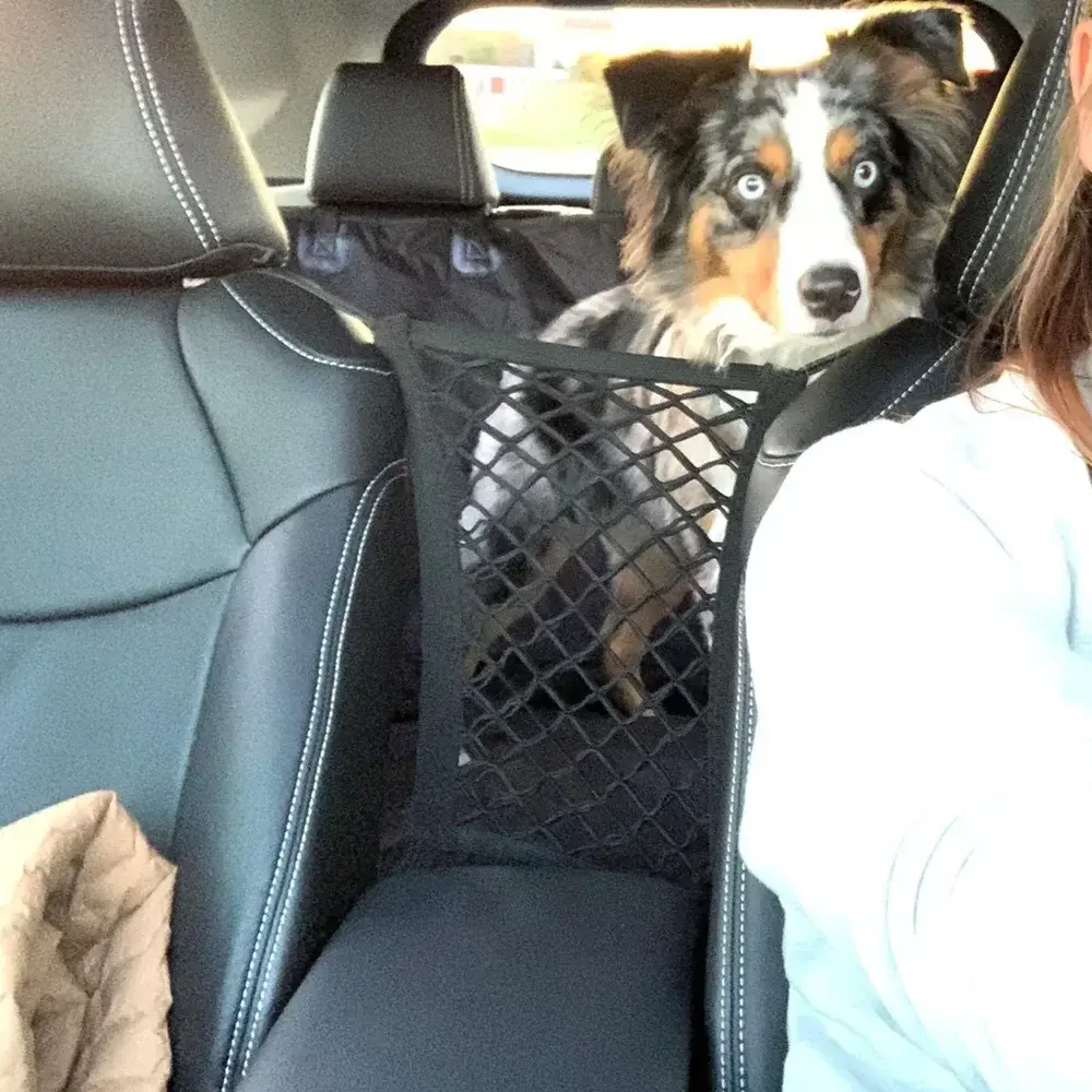 Dog Seat Fences Pet Protection Net Safety Storage Bag Pet Mesh Travel Isolation Back Seat Safety Barrier Puppy Car Accessories