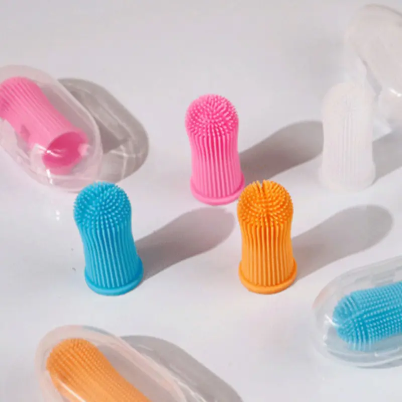 Dog Super Soft Pet Finger Toothbrush Teeth Cleaning Breath Care Nontoxic Silicone Tooth Brush Cat Dog Toothbrush Pet Products