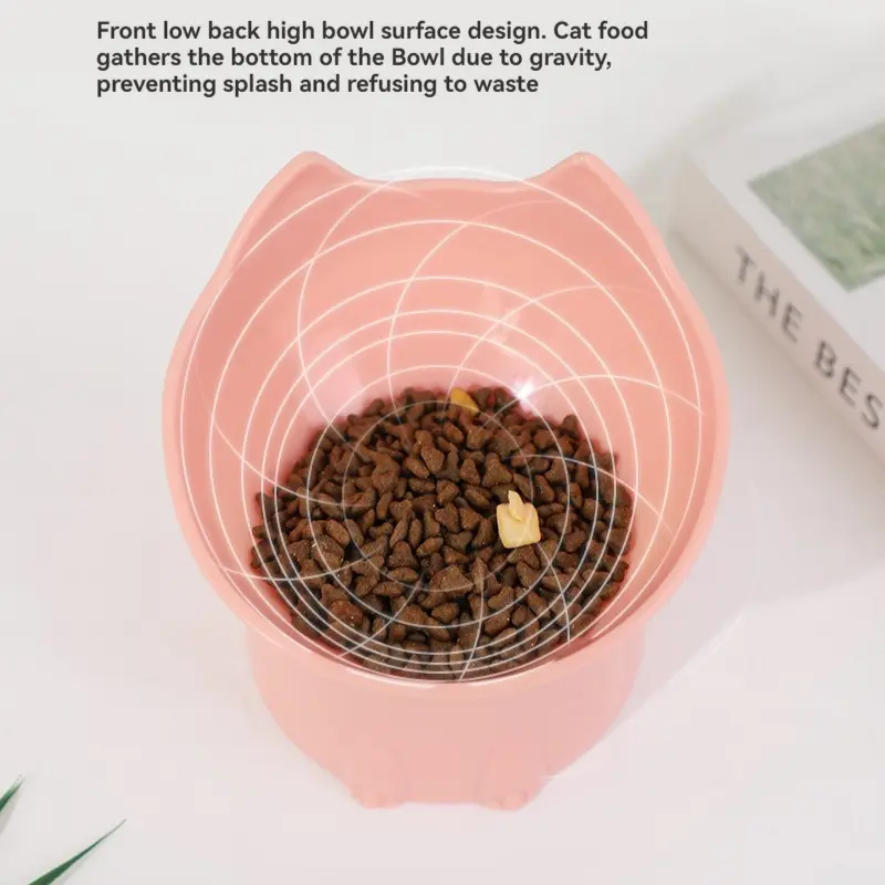 Tilted Cat Food Bowl Elevated Cat Bowl Ergonomic Cat Food Dish Anti Vomiting Raised Cats Food Bowl Non Slip for Cats Dogs