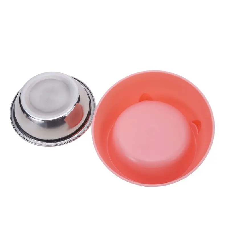 Cat Bowl Lovely Creative Inclined Kitten Puppy Food Feeding Bowls Stainless Steel Cats Drinking Feeder Pet Dogs Cats Feeders