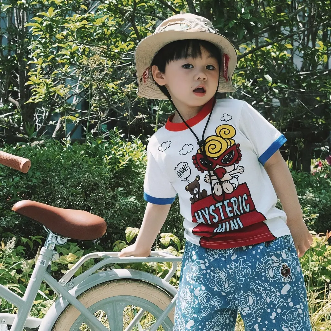 2025 New Japanese Style Versatile Children's Short Sleeve Western Style Baby Breathable Summer Handsome T-shirt for Children