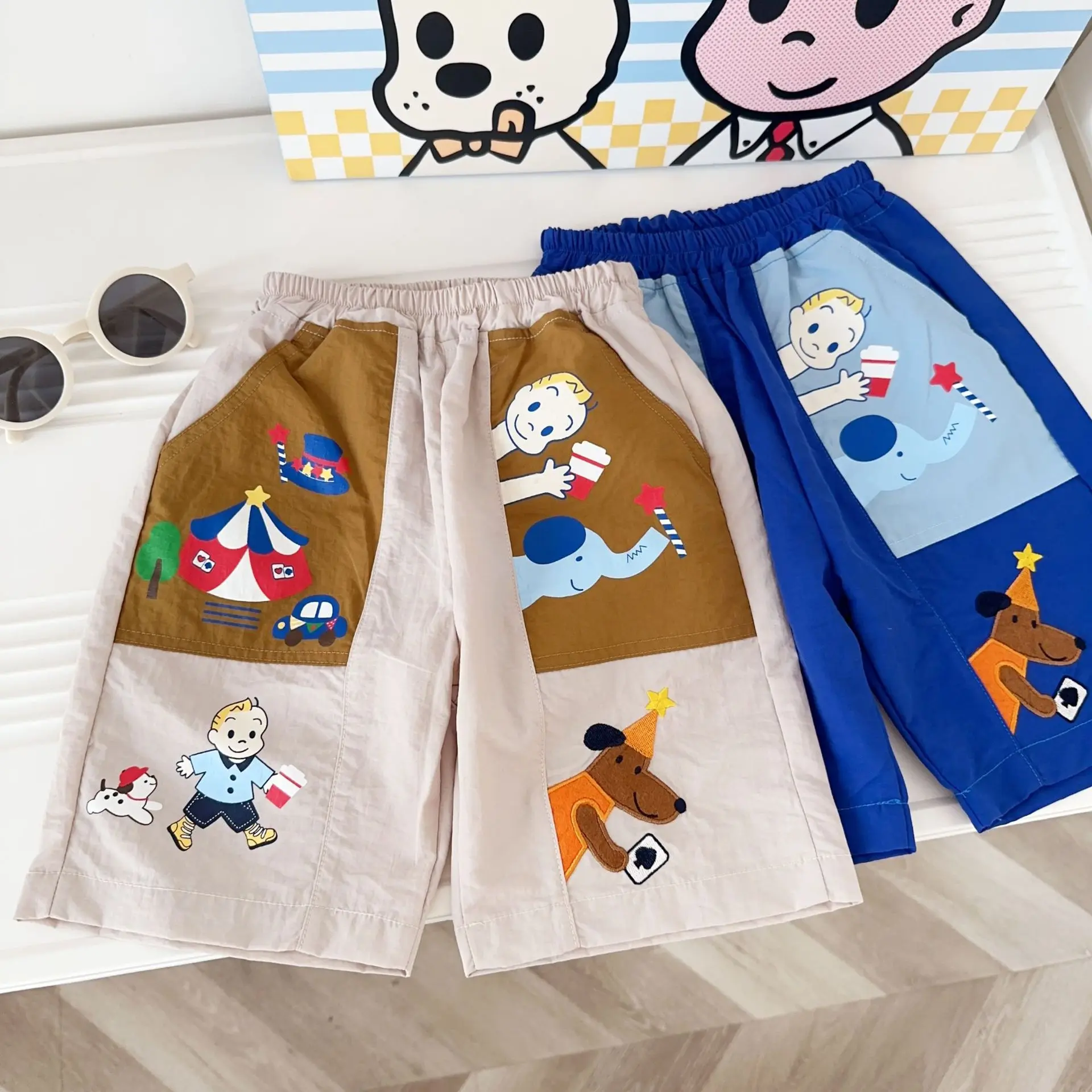 Summer Children's Clothing 2025 Cartoon Cotton Loose Beautiful Cute Fully Printed Sporty And Comfortable Workwear Japanese Pants