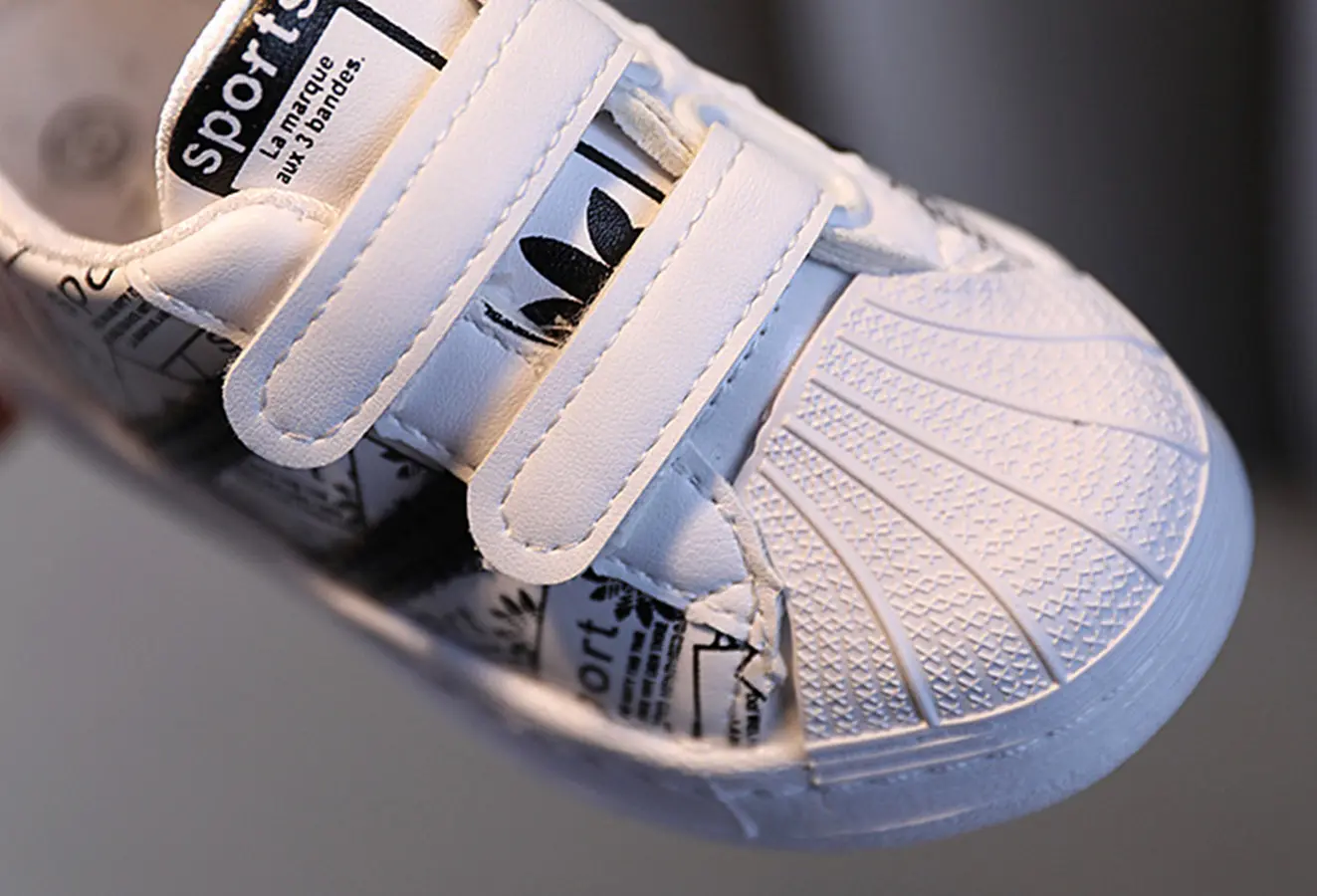 1-6T Baby Toddler Shoes Sneakers Sneakers Kids Sports Shoes  Artificial PU Breathable Non-slip Wear-resistant White Shoes