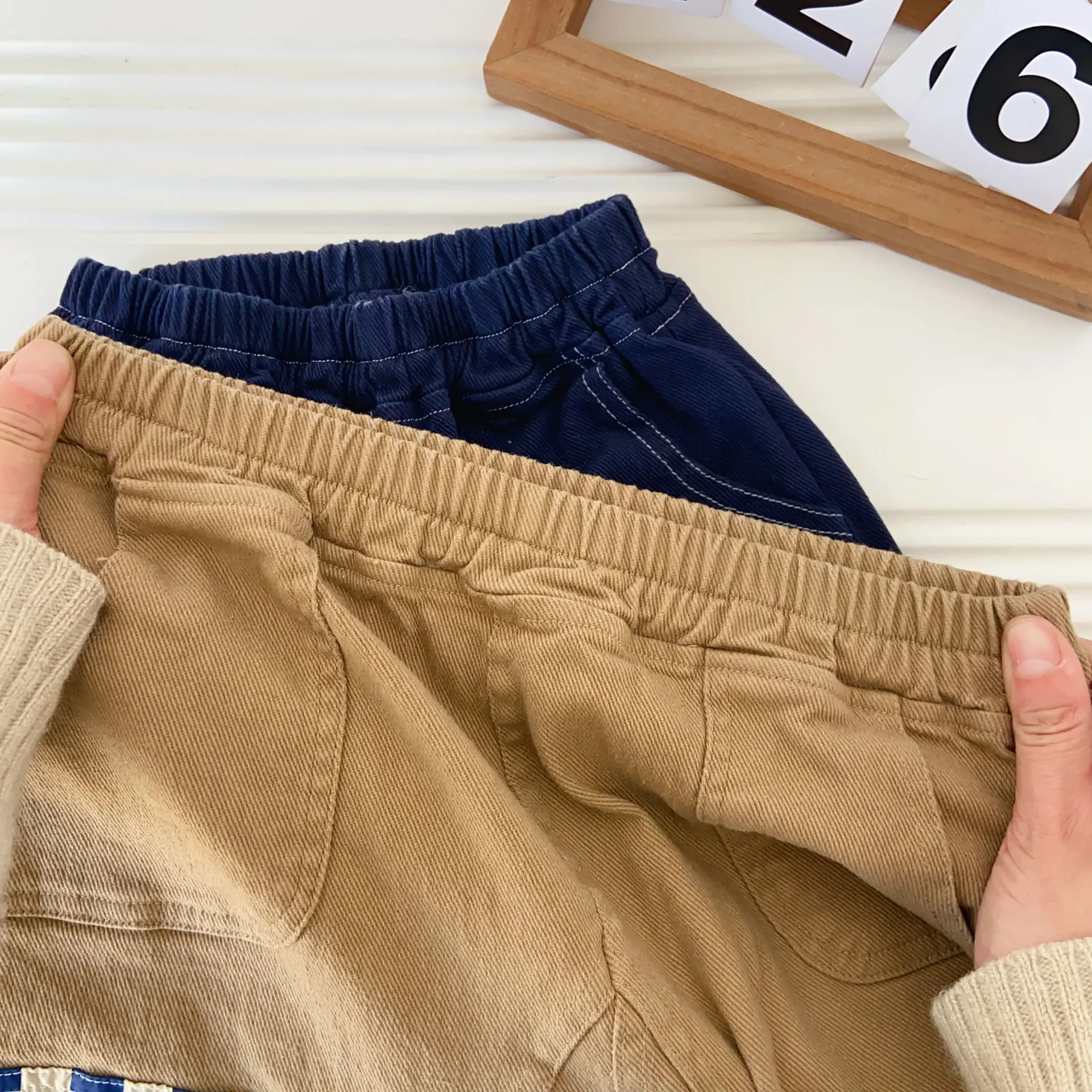 Children's Woven Casual Work Pants Children's Pants Woven Embroidered Long Pants For Boys And Girls Casual Pants