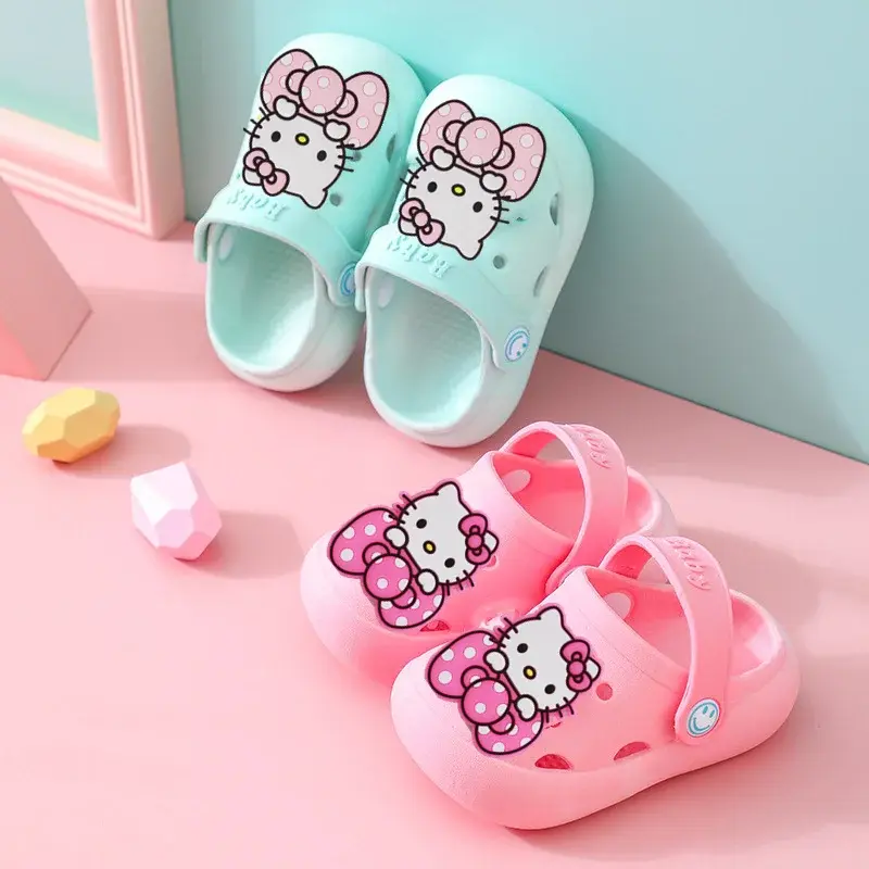 children baby boy girl sandals cute Beach shoes Casual shoes Sanrio hello kitty non-slip cartoon slippers kuromi summer sandals