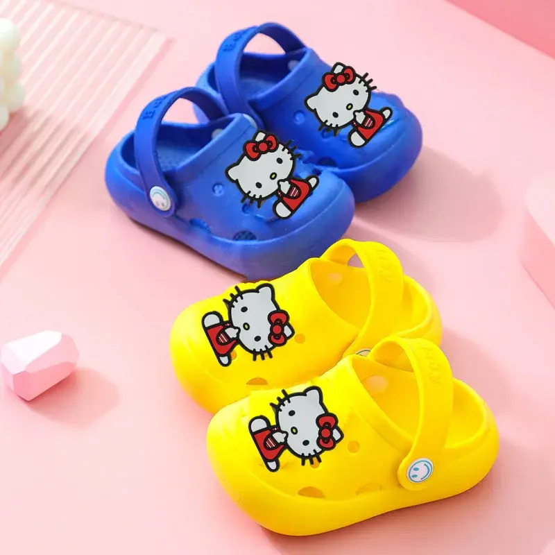children baby boy girl sandals cute Beach shoes Casual shoes Sanrio hello kitty non-slip cartoon slippers kuromi summer sandals