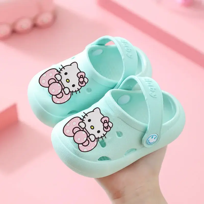 children baby boy girl sandals cute Beach shoes Casual shoes Sanrio hello kitty non-slip cartoon slippers kuromi summer sandals