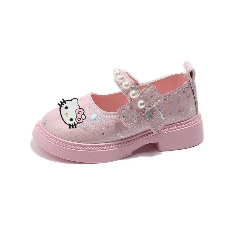spring fall Sandals kuromi pearl leather shoes children baby toddler shoes Sanrio hello kitty girl princess performance shoes