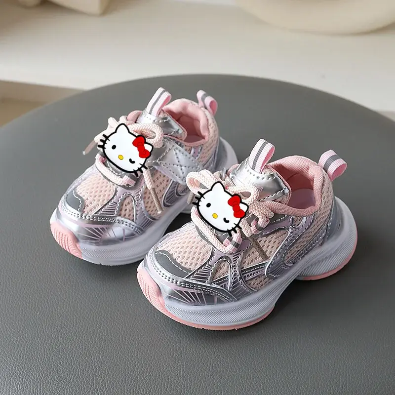Sanrio hello kitty new children sneakers soft sole breathable mesh casual shoes spring fall running shoes boy girl toddler shoes