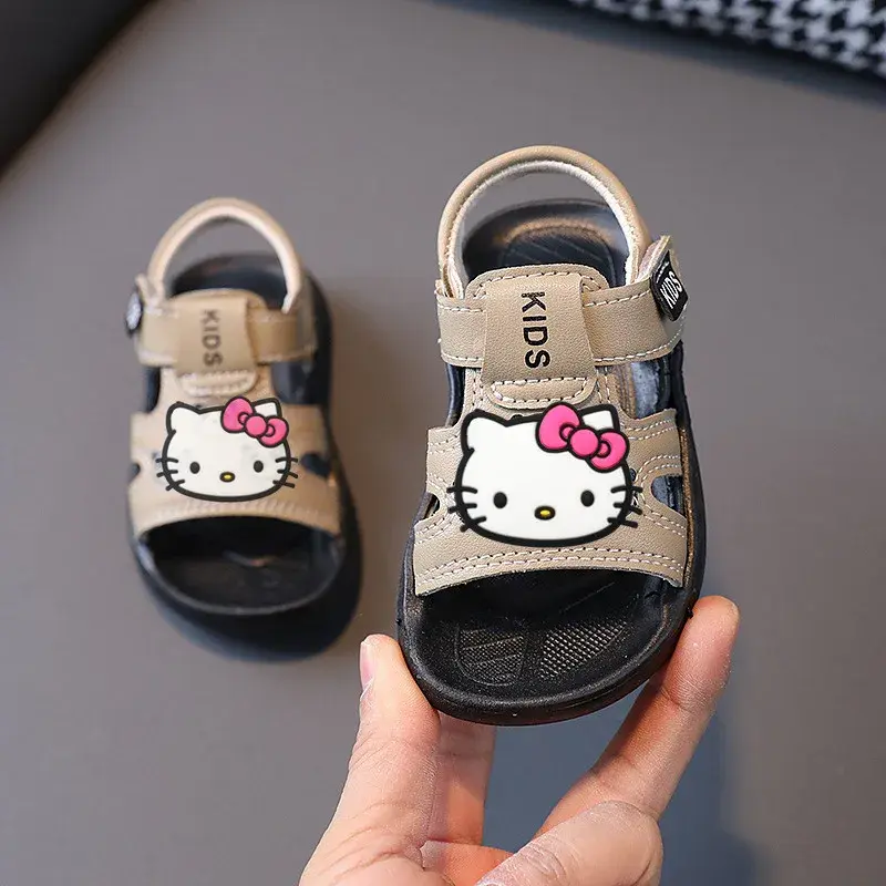 Sanrio kuromi beach shoes non-slip kids sandals soft sole baby toddler shoes hello kitty summer new boy girl baby casual shoes