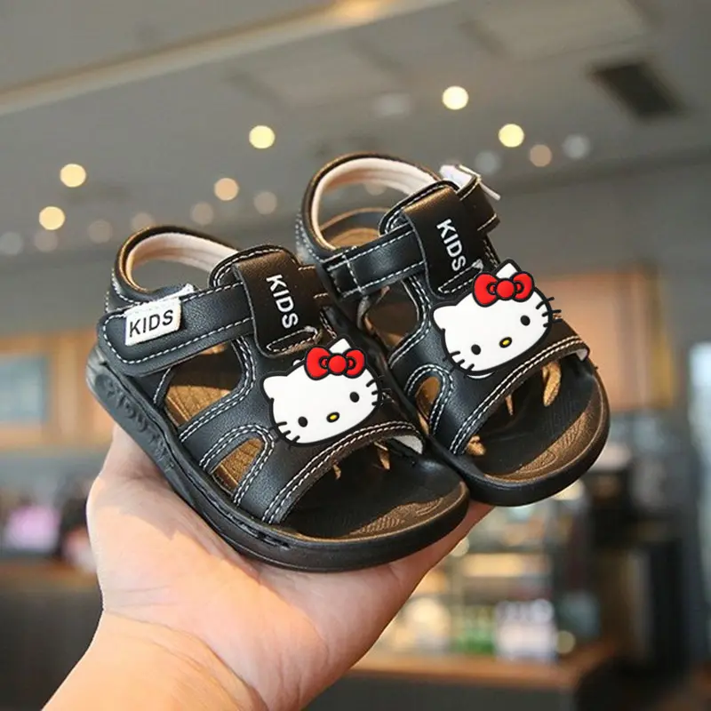 Sanrio kuromi beach shoes non-slip kids sandals soft sole baby toddler shoes hello kitty summer new boy girl baby casual shoes