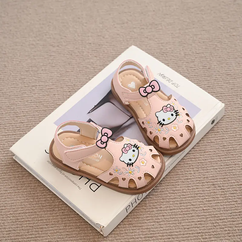 Sanrio hello kitty girls baby sandals summer soft soles  casual shoes floral children princess beach shoes baby toddler shoes