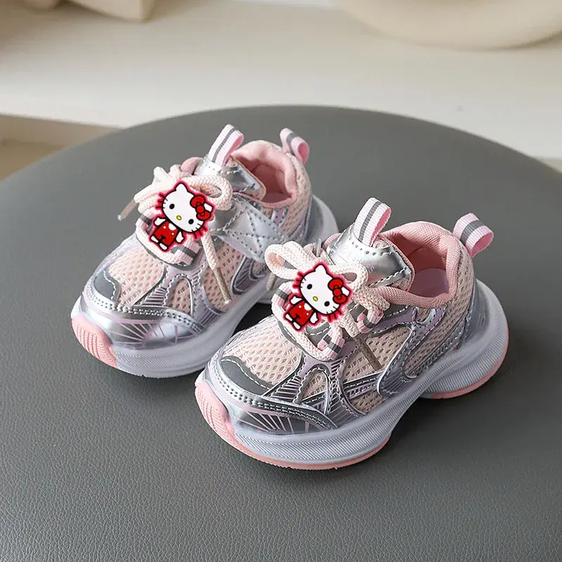 Sanrio hello kitty new children sneakers soft sole breathable mesh casual shoes spring fall running shoes boy girl toddler shoes