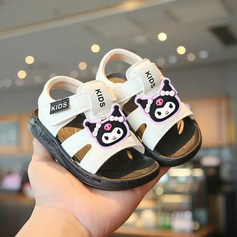 Sanrio kuromi beach shoes non-slip kids sandals soft sole baby toddler shoes hello kitty summer new boy girl baby casual shoes