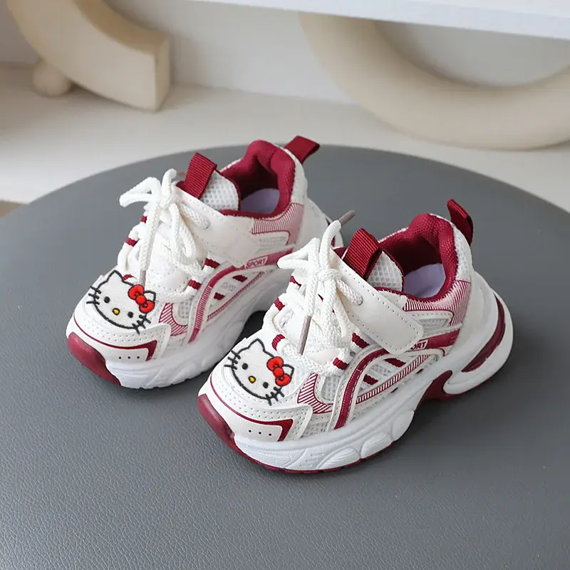 Sanrio hello kitty children Casual Shoes Summer New Mesh Breathable Girls Sneakers Fashion Boys sports Running Shoes