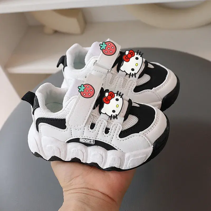 Sanrio hello kitty Kids cute Casual Shoes Spring New Sneakers Boy Summer Breathable Mesh Toddlers shoes Girls Baby Running Shoes