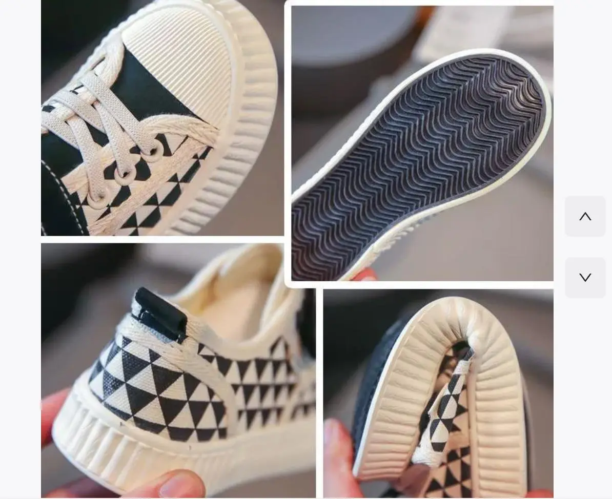 Sanrio hello kitty children Canvas Casual Shoes New Spring & Fall Boys Board Shoes Plaid Girls Student Sneakers