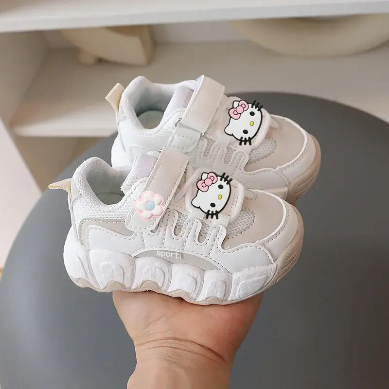 Sanrio hello kitty Kids cute Casual Shoes Spring New Sneakers Boy Summer Breathable Mesh Toddlers shoes Girls Baby Running Shoes