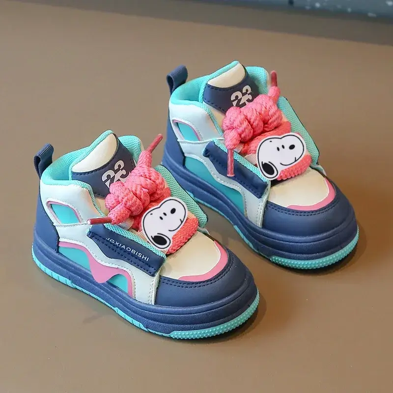 Snoopy Spring and Autumn New Children's Sports Shoes Boys' Casual Shoes Girls' Bread Board Shoes Fashion Baby Sneakers
