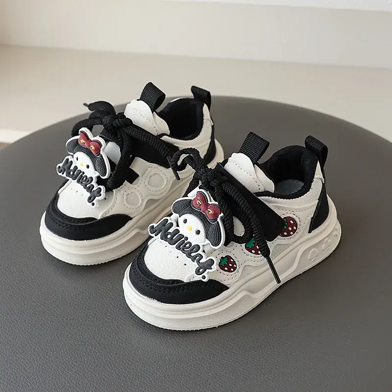 Sanrio cute tudent velcro casual shoes children cartoon hello kitty girls board shoes spring autumn new sports Toddler shoes