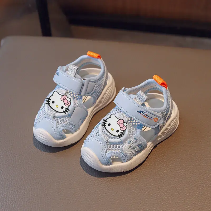 Sanrio soft-soled baby slippers non-slip beach shoes hello kitty girl sandals summer baby Baotou 0-3 years old boy toddler shoes