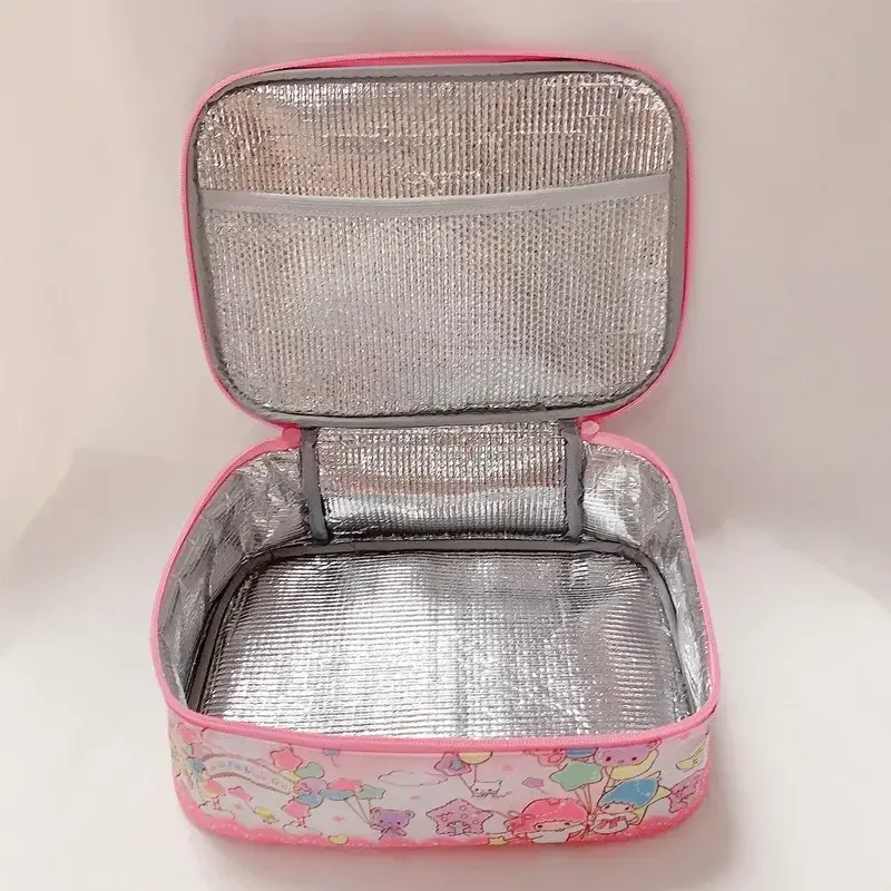 Sanrio Hello Kitty Handbag Cartoon Student Lunch Box Bag Melody Lunch Box Insulation Bag Large Capacity Storage Bag