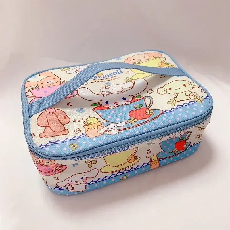 Sanrio Hello Kitty Handbag Cartoon Student Lunch Box Bag Melody Lunch Box Insulation Bag Large Capacity Storage Bag