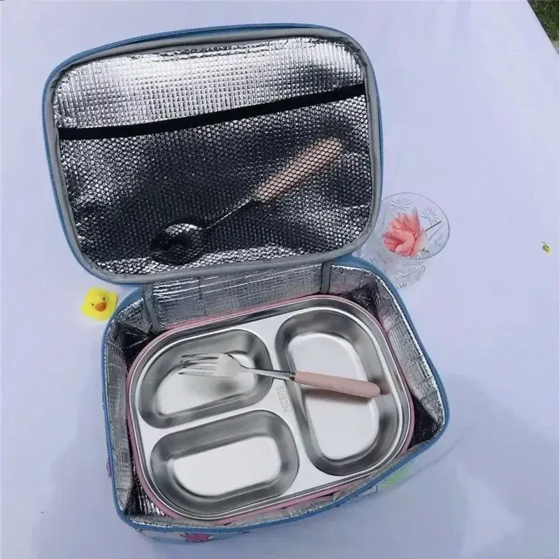 Doraemon girl boy handbag lunch box bag cartoon insulation bag student with meal outdoor travel picnic insulation lunch box bag