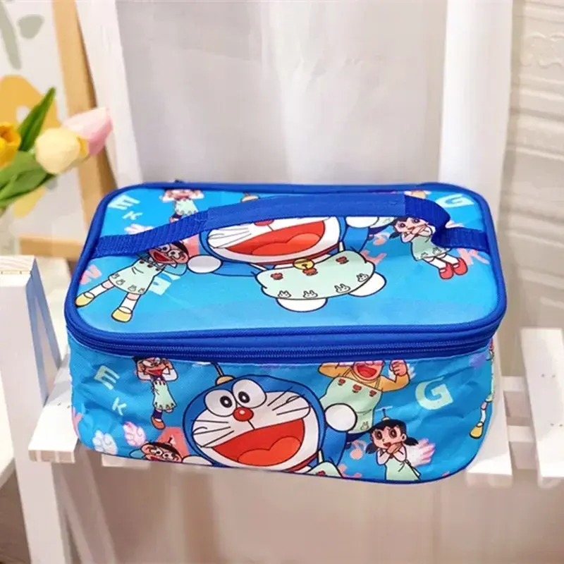 Doraemon girl boy handbag lunch box bag cartoon insulation bag student with meal outdoor travel picnic insulation lunch box bag