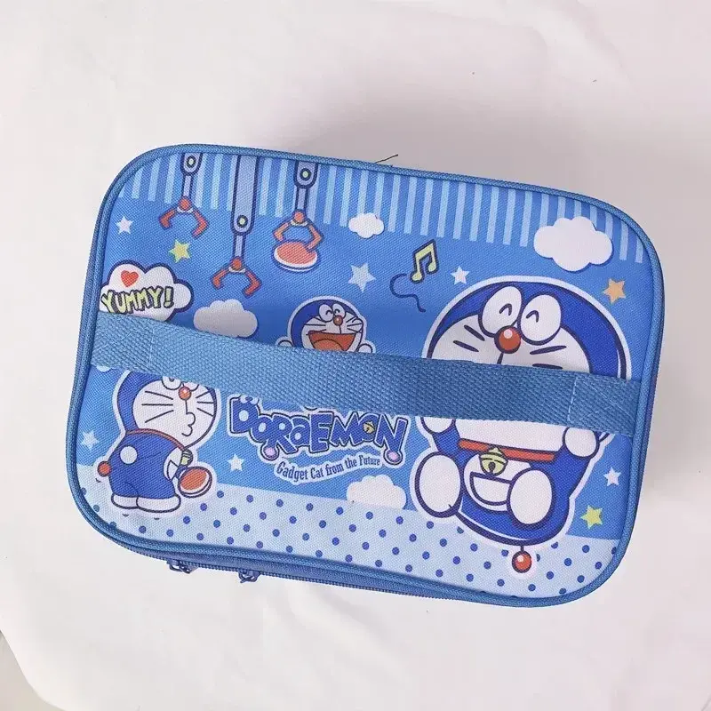 Doraemon girl boy handbag lunch box bag cartoon insulation bag student with meal outdoor travel picnic insulation lunch box bag