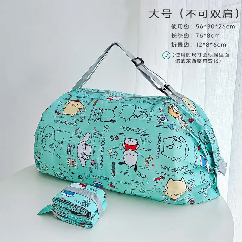 Sanrio kuromi handbag tote hello kitty travel business backpack snap eco-friendly storage shopping bag ultralight shoulder bag