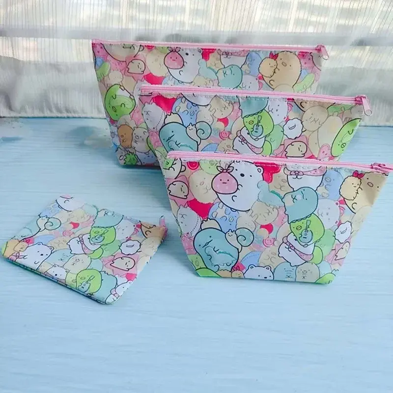 4pcs new Doraemon travel storage bag waterproof  jingle cat cosmetic bag coin purse pencil case card holder clutch