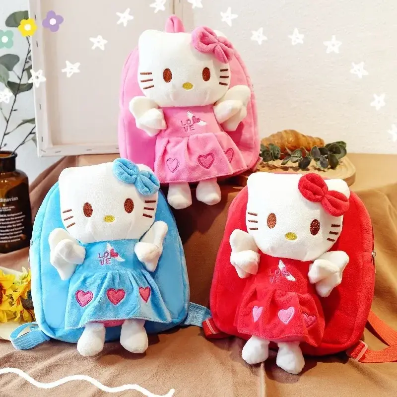 Sanrio hello kitty  kindergarten children's backpack baby cute school bag boy girl child cute cartoon school bag handbag
