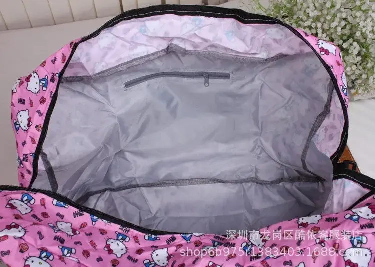 Sanrio hello kitty handbag foldable luggage bag waterproof My Melody cartoon large travel storage bag messenger shoulder bag