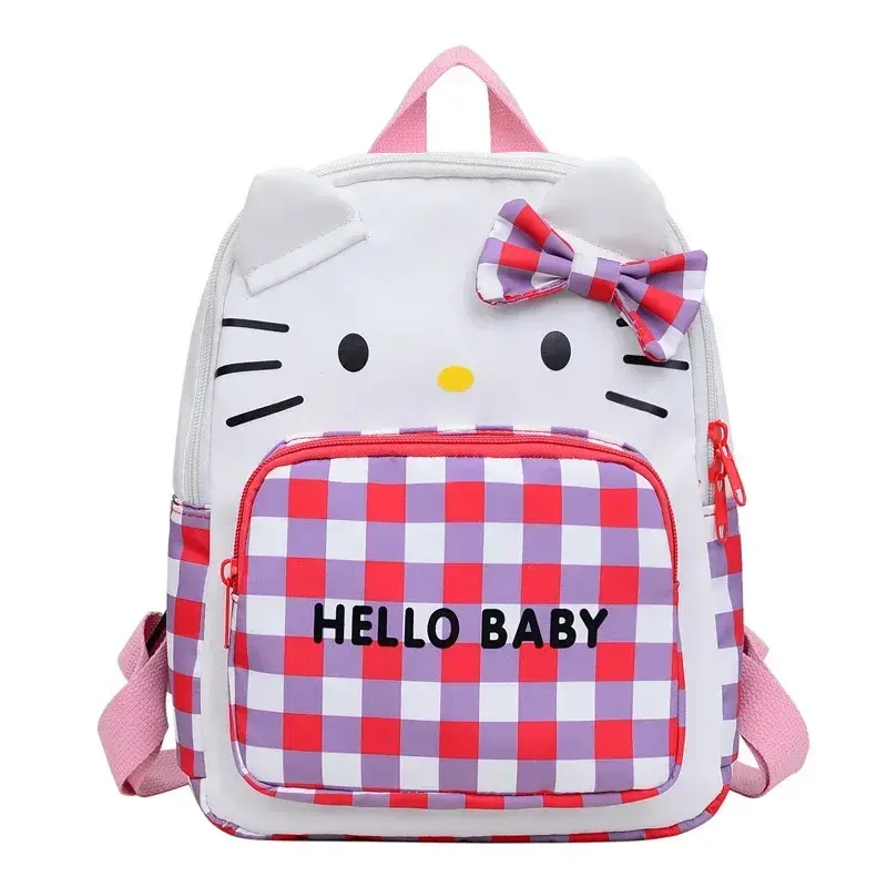 Sanrio Schoolbag Nylon boy girl Student Handbag New Shoulder Bag Cute Cartoon hello kitty Backpack  Kindergarten handbag
