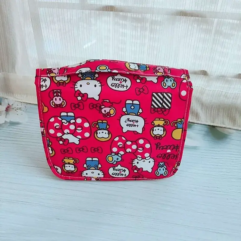 Sanrio hello kitty handbag Cinnamoroll Melody cartoon hanging wash bag cosmetic bag multi-functional storage bag