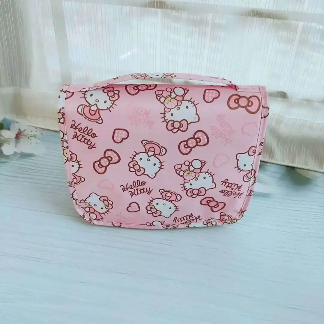 Sanrio hello kitty handbag Cinnamoroll Melody cartoon hanging wash bag cosmetic bag multi-functional storage bag