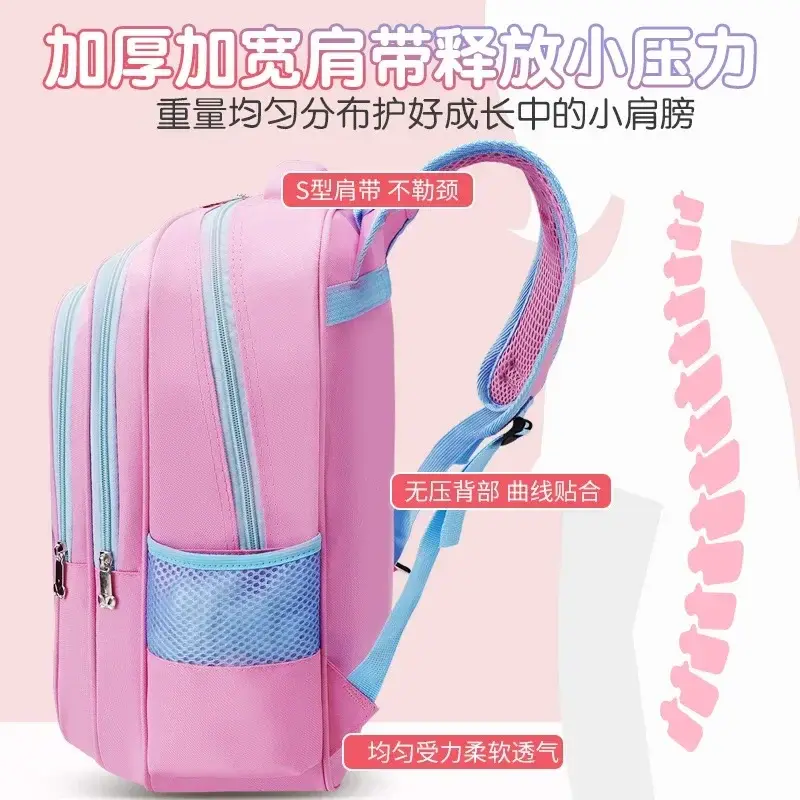 Student Girl Kindergarten Backpack Large Capacity Schoolbag Cartoon Shoulder BagSanrio hello kitty New Schoolbag  kuromi handbag