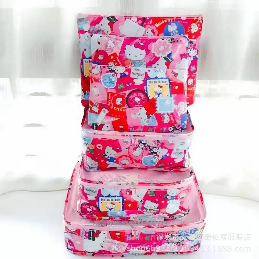 Packing and Organizing Bag My Melody Cinnamon Dog Storage Bag 6PCS Sanrio hello kitty Cartoon handbag Travel Tote Bag