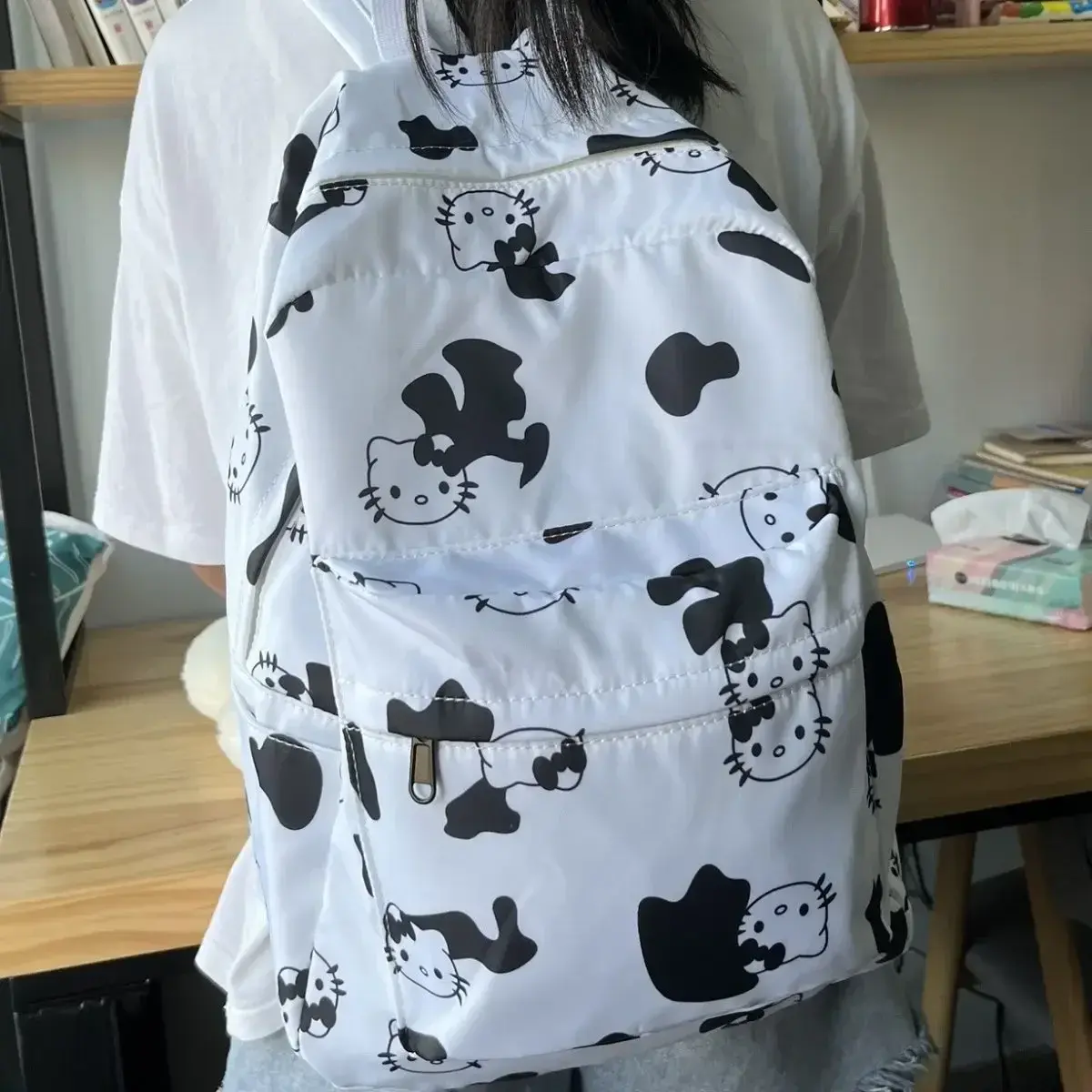 Sanrio cartoon cute junior high schoolbag handbag hello kitty shoulder bag girl backpack  student storage bag