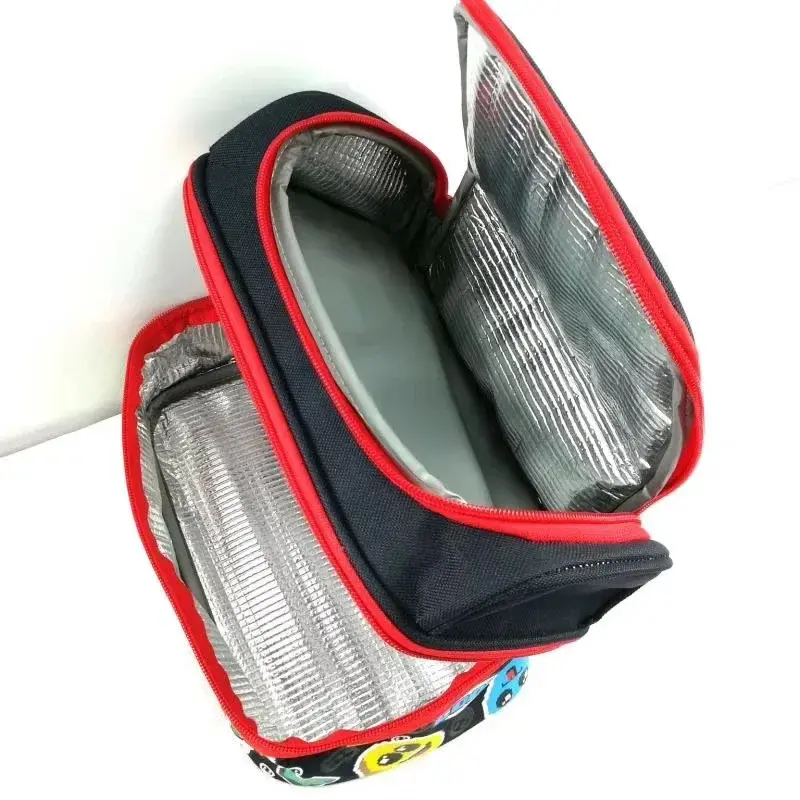 Doraemon bag student lunch bag handbag ice children canvas lunch bag girl boy cartoon double insulation lunch box