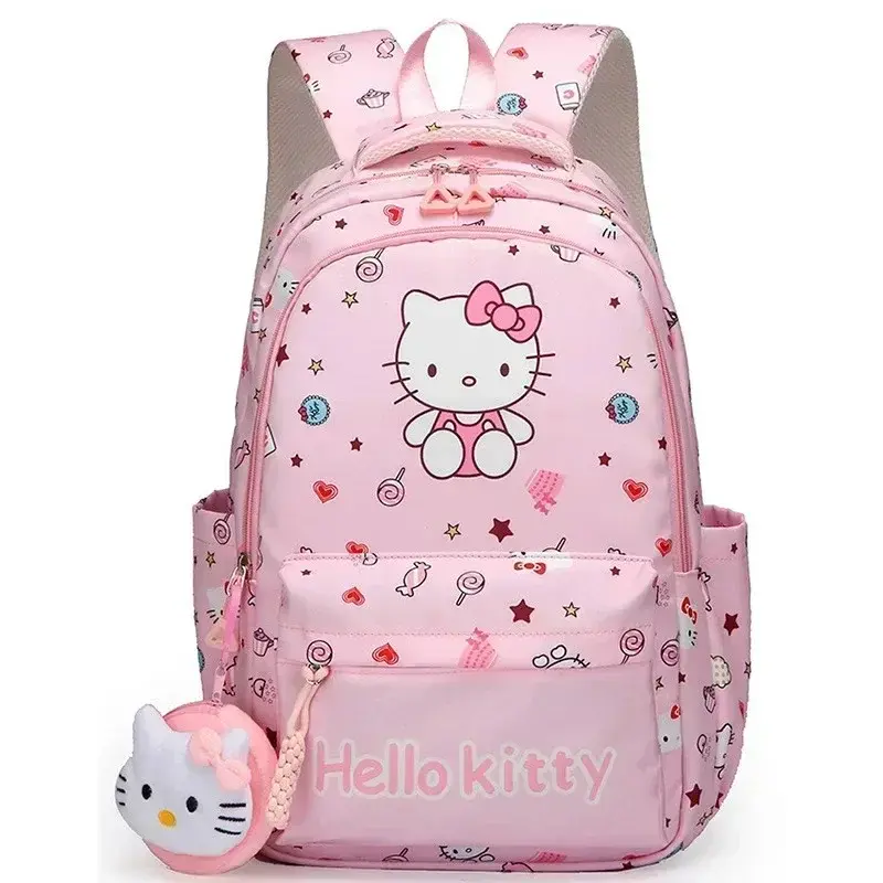Sanrio hello kitty cute cartoon backpack new schoolbag kuromi student children high school travel storage bag handbag
