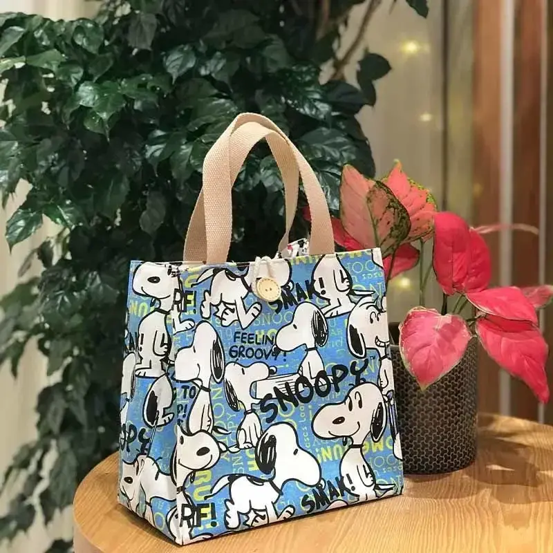 Snoopy Work Student Canvas Meal Bag handbag cartoon Cute Mommy Bag Lunch Box Bag Handbag