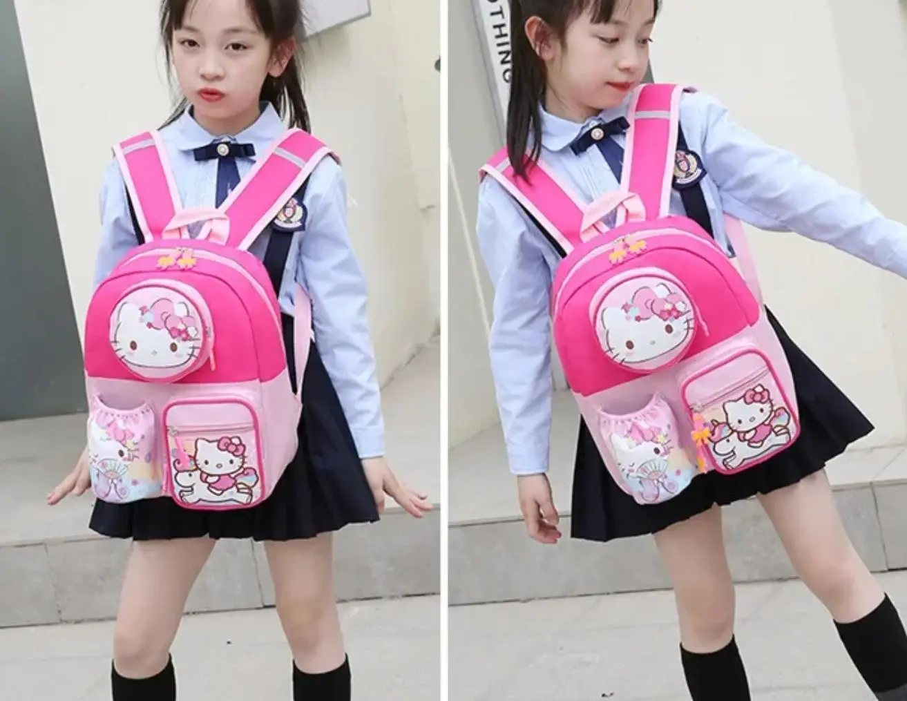 Sanrio hello kitty hildren's Schoolbag Boy Girl Backpack Kindergarten Cartoon Handbag for Primary School Students' Shoulder Bag