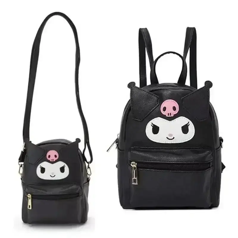 cartoon girl children schoolbag Dual purpose shoulder bag kid New cute leather backpack Melody hello kitty backpack