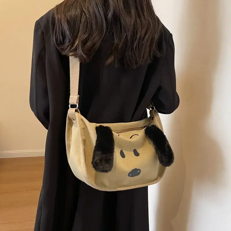 Snoopy Large Capacity Canvas Shoulder Bag Women's New Cross Body Bag Fashion Cute messenger bag handbag