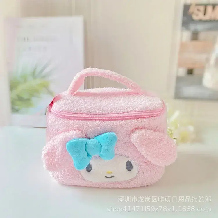 sanrio cinnamonroll women cosmetic bag cute cosmetic storage bag hello kitty girl Cartoon large-capacity cosmetic bag