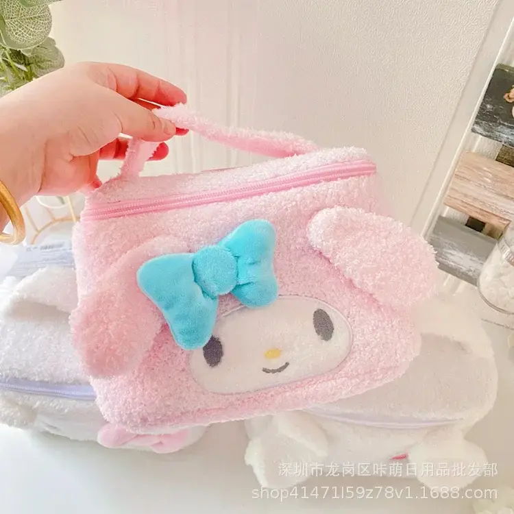 sanrio cinnamonroll women cosmetic bag cute cosmetic storage bag hello kitty girl Cartoon large-capacity cosmetic bag