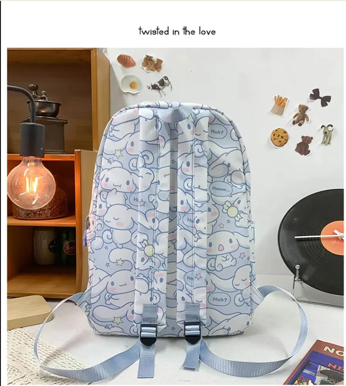 3pcs student girl  boy shoulder messenger bag Sanrio hello kitty cartoon backpack kuromi schoolbag remedial bag pencil case